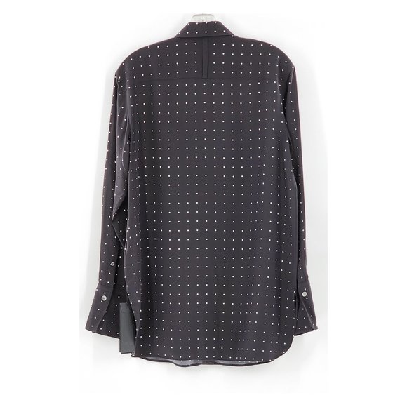 JOSEPH NWT Brooks Silk Black / Ivory Polka Dot Shirt - Picture 7 of 13